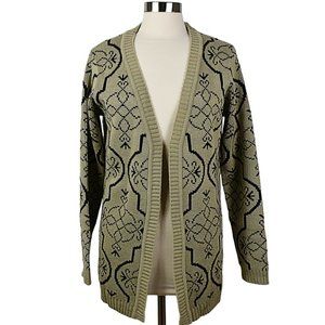 BFA Classic Tan Acrylic Knit Open Front Cardigan